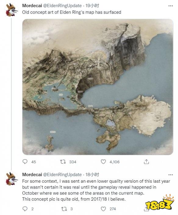 疑似《艾尔登法环》早期概念图泄露 古老的世界地图